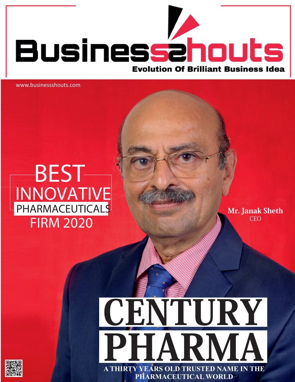BusinessShouts magazine cover featuring Mr. Janak Sheth